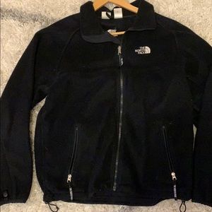 North face fleece jacket black size medium